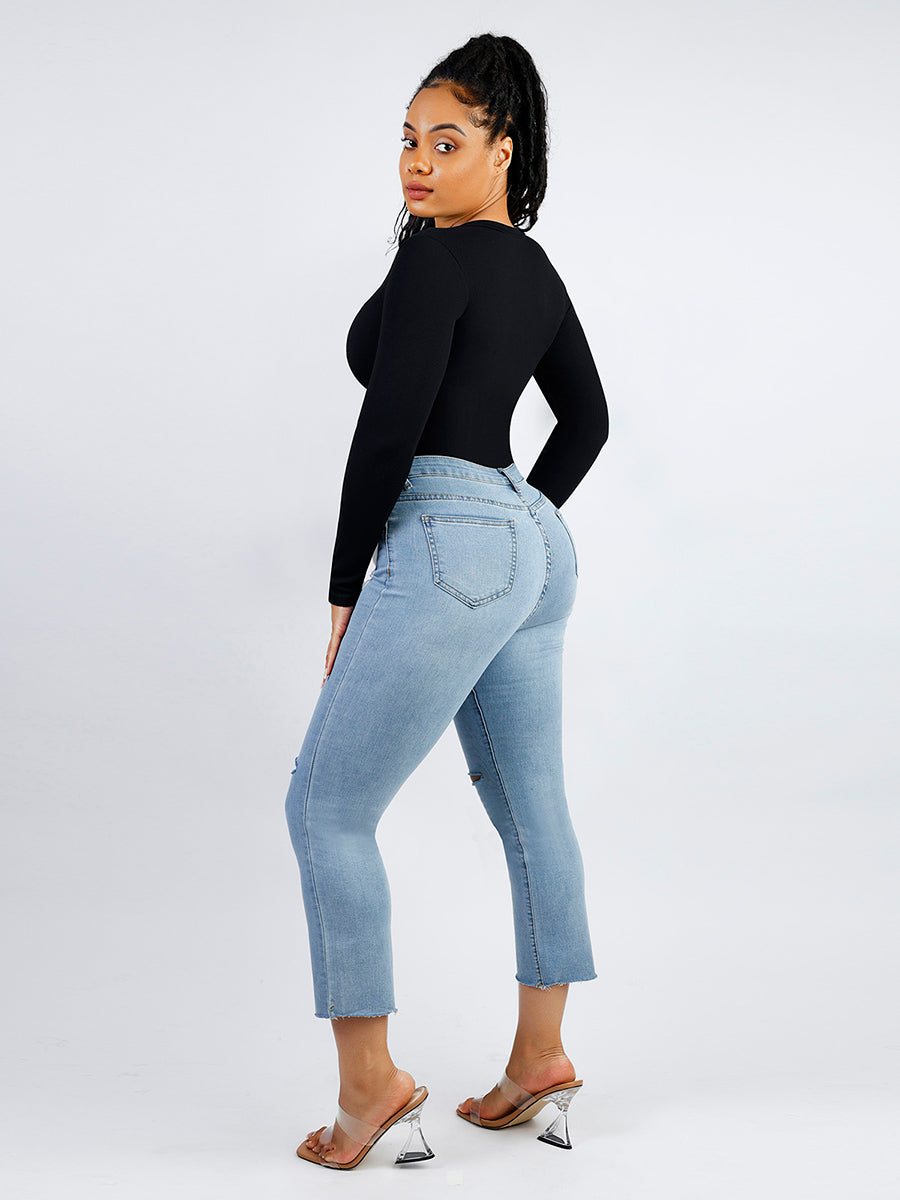 V-Neck Thong Bodysuit